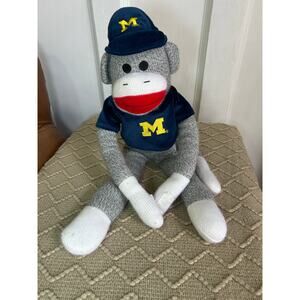 Michigan Wolverines Uniform 18 in Sock Monkey